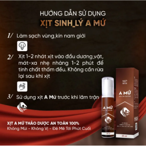 Chai Xịt A Mu Chính Hãng - Giải Pháp Chống Xuất Tinh Sớm, Kéo Dài Thời Gian Quan Hệ