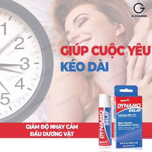 Chai Xịt Mỹ Dynamo Delay Kéo Dài Thời Gian Quan Hệ 22ml Chính Hãng