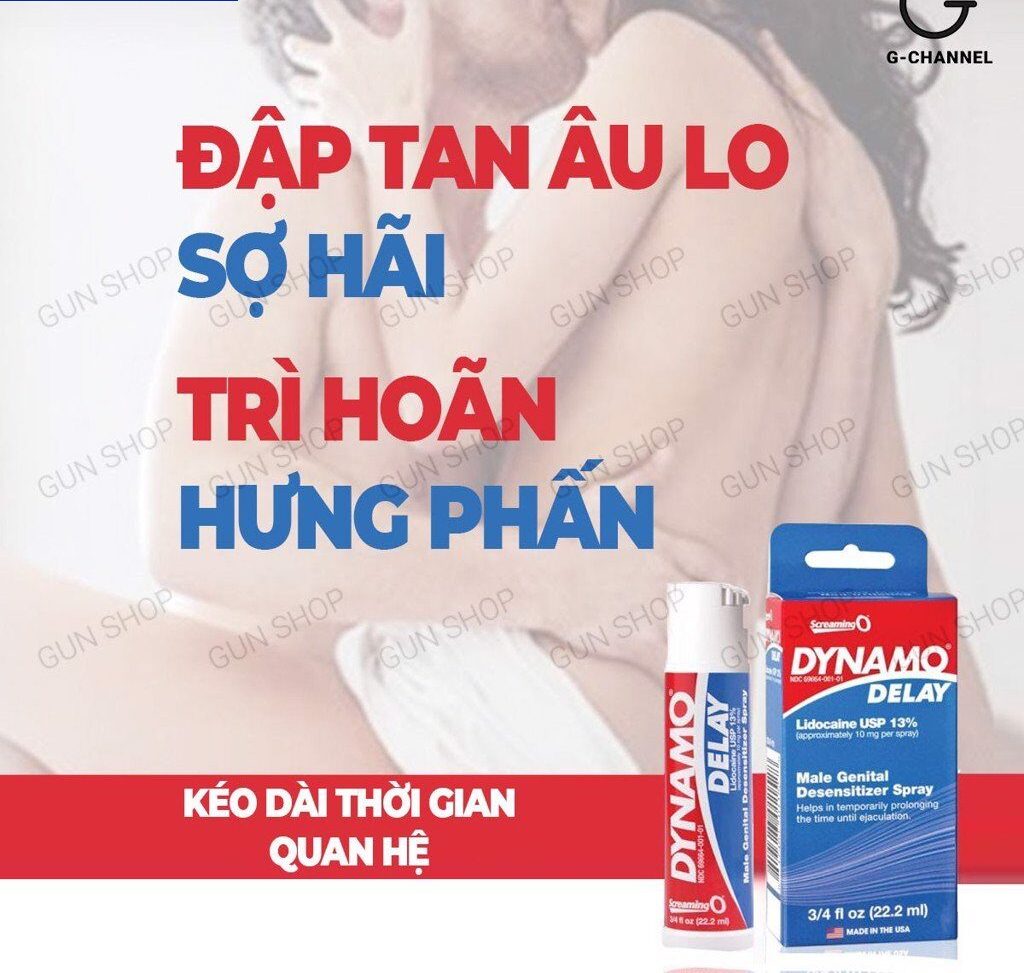 Chai Xịt Mỹ Dynamo Delay Kéo Dài Thời Gian Quan Hệ 22ml Chính Hãng