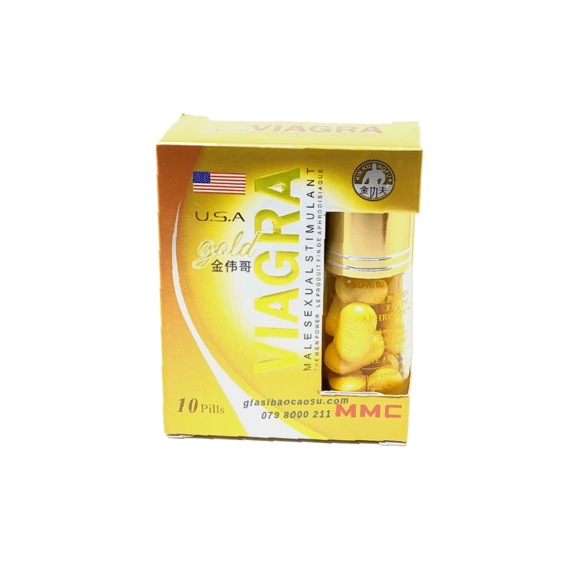 Cường Dương Viagra Gold Hộp 1 Chai 10 Viên Chính Hãng Từ Mỹ